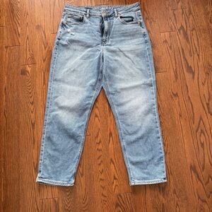 American Eagle Stretch Mom Jeans Size 12 Short Medium Wash
